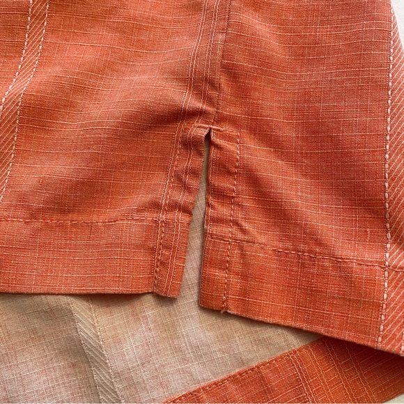 Tommy Bahama 100% Silk Maui Border Shirt Button Up Orange Coral Men’s XL - Picture 10 of 11